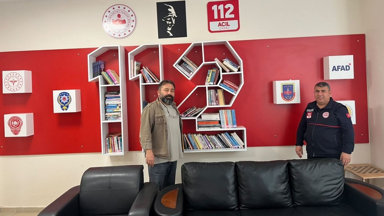 Türkiye'de İlk Kez Osmaniye Yaptı! 112 Personeline '112' Tasarımlı Kütüphane! (4)