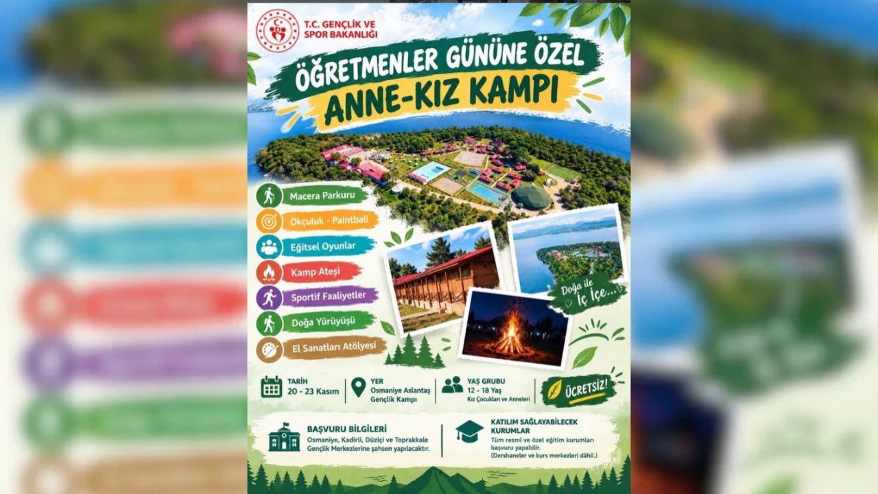 Ücretsiz Anne Kız Kampı Fırsatı! Öğretmen Anneler Ve Kızları İçin Doğayla İç İçe Unutulmaz Tatil Başlıyor